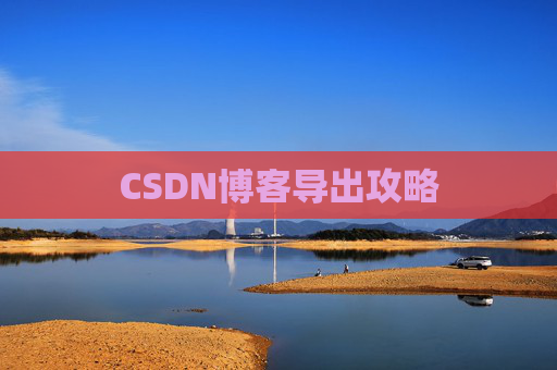 CSDN博客导出攻略